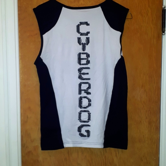 Black and White Cyberdog Sleeveless Shirt - Picture 2 of 2